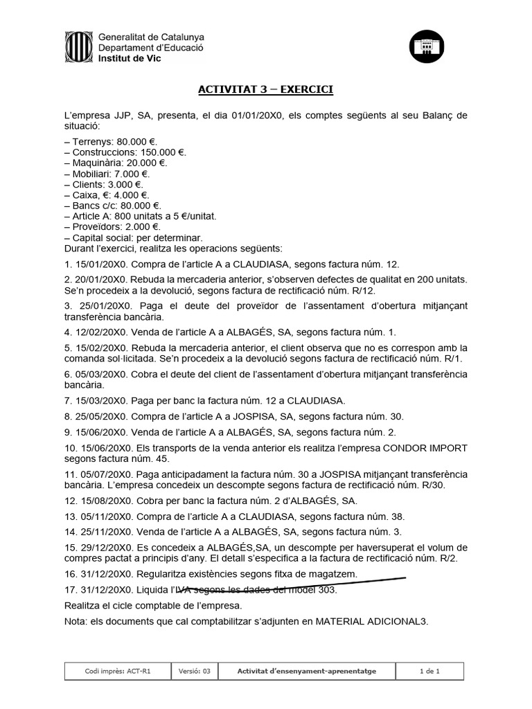 Activitat 3 exercici complet_c20b6e76ae4d7100620c7e678351c521 | PDF