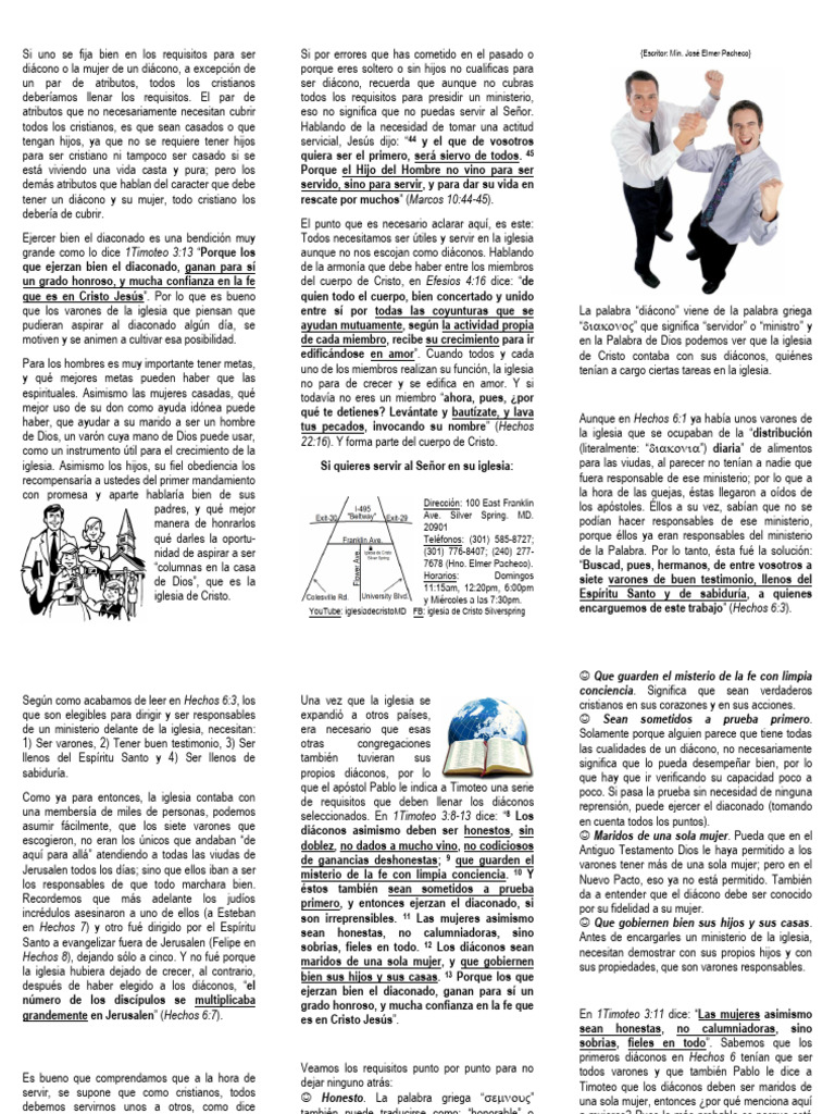 se_buscan_diáconos | PDF | Diácono | Iglesia cristiana