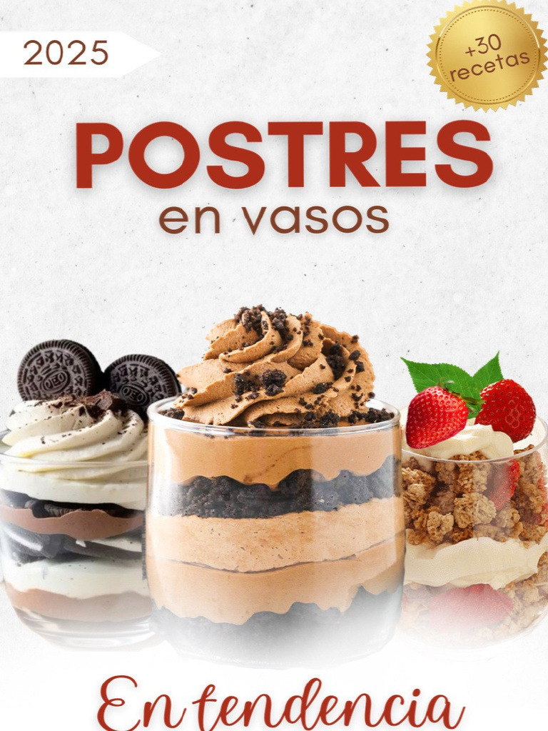 Postres en Vasos: Tendencias 2025 | PDF | Tarta de queso | Magdalena