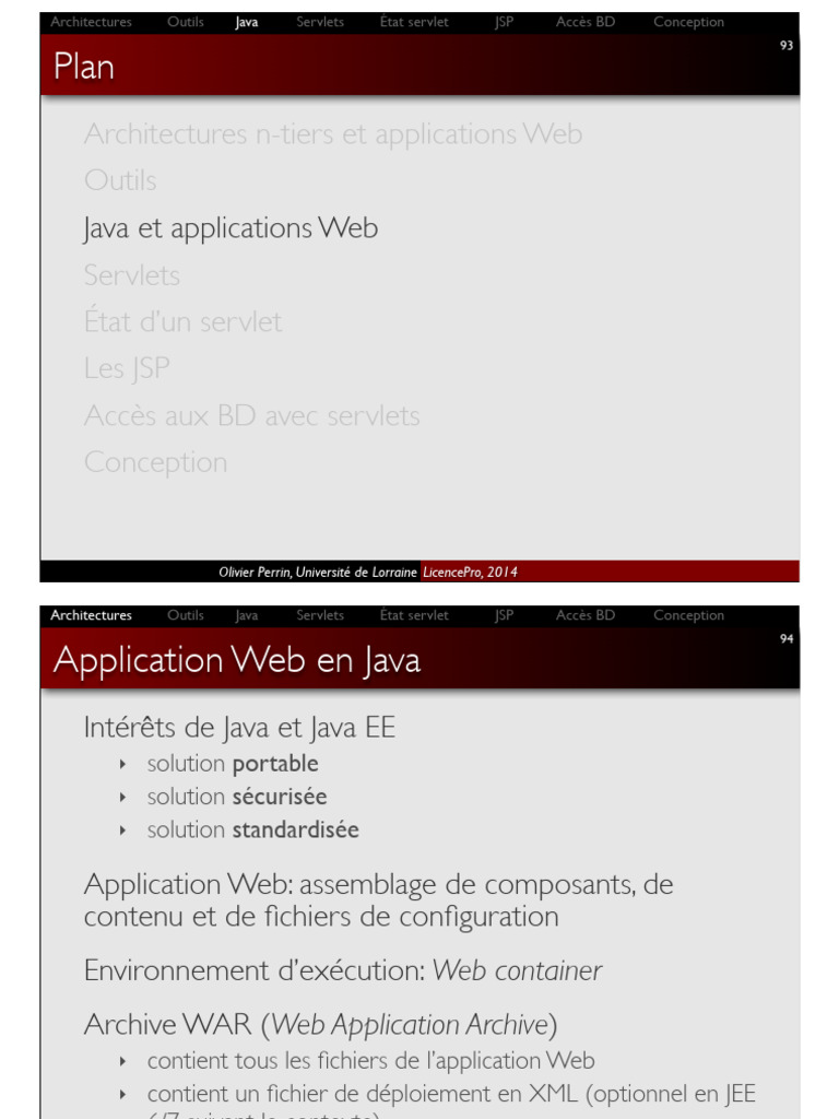 Architectures Web avec Java EE | PDF