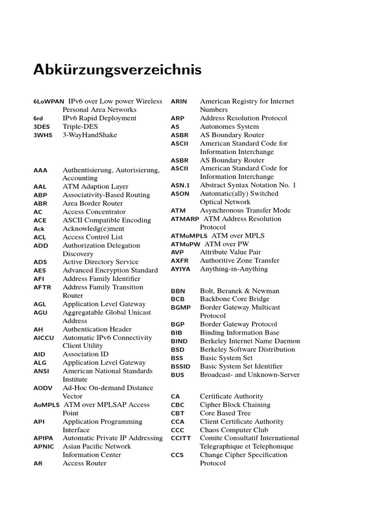 Comprehensive Networking Acronyms Guide | PDF | Internet Protocols | I Pv6