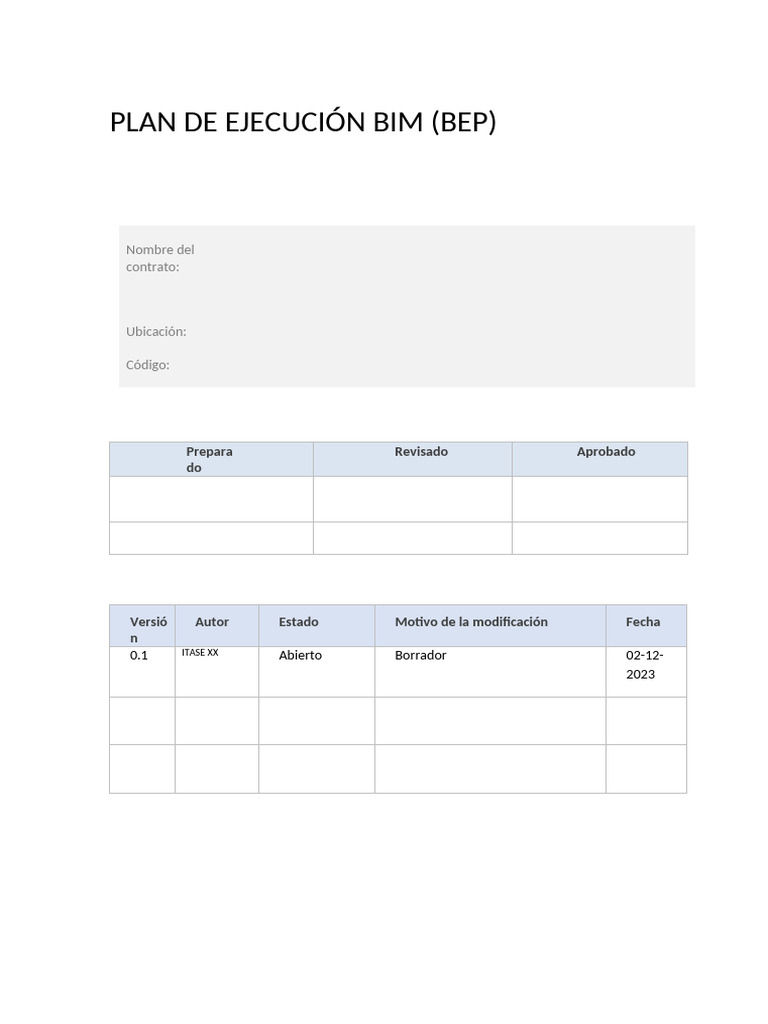 Plan de Ejecución BIM Detallado | PDF