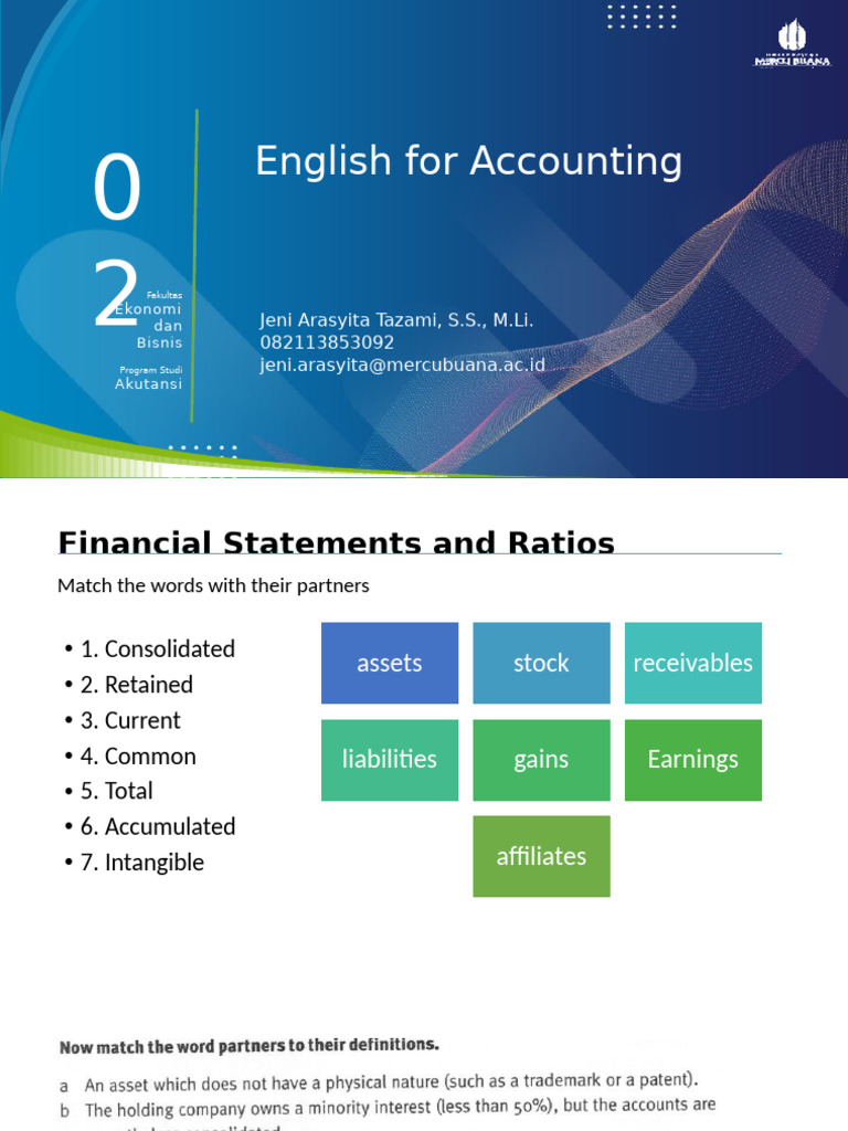 English for Accounting: Key Terms Guide | PDF