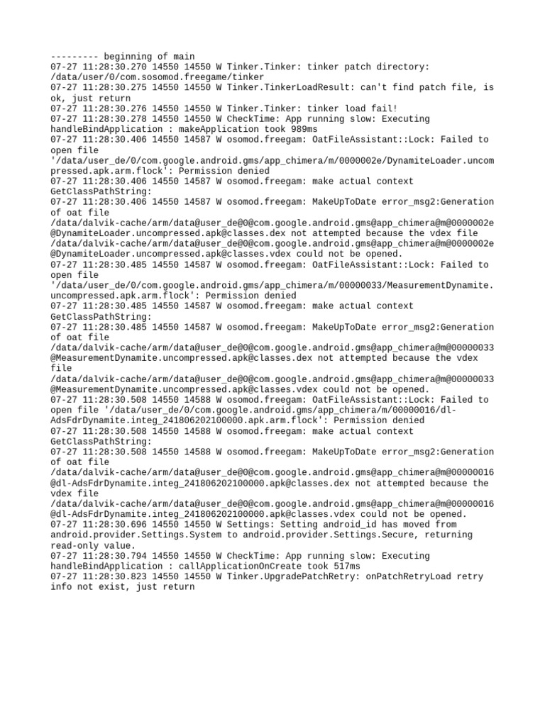 com.sosomod.freegame_logcat | PDF | Computer Architecture | Computing