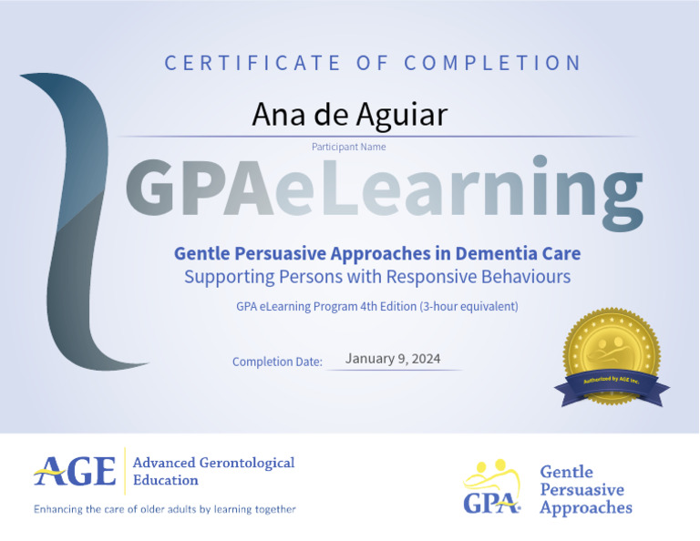 GPAeLearning Certificate Completion | PDF