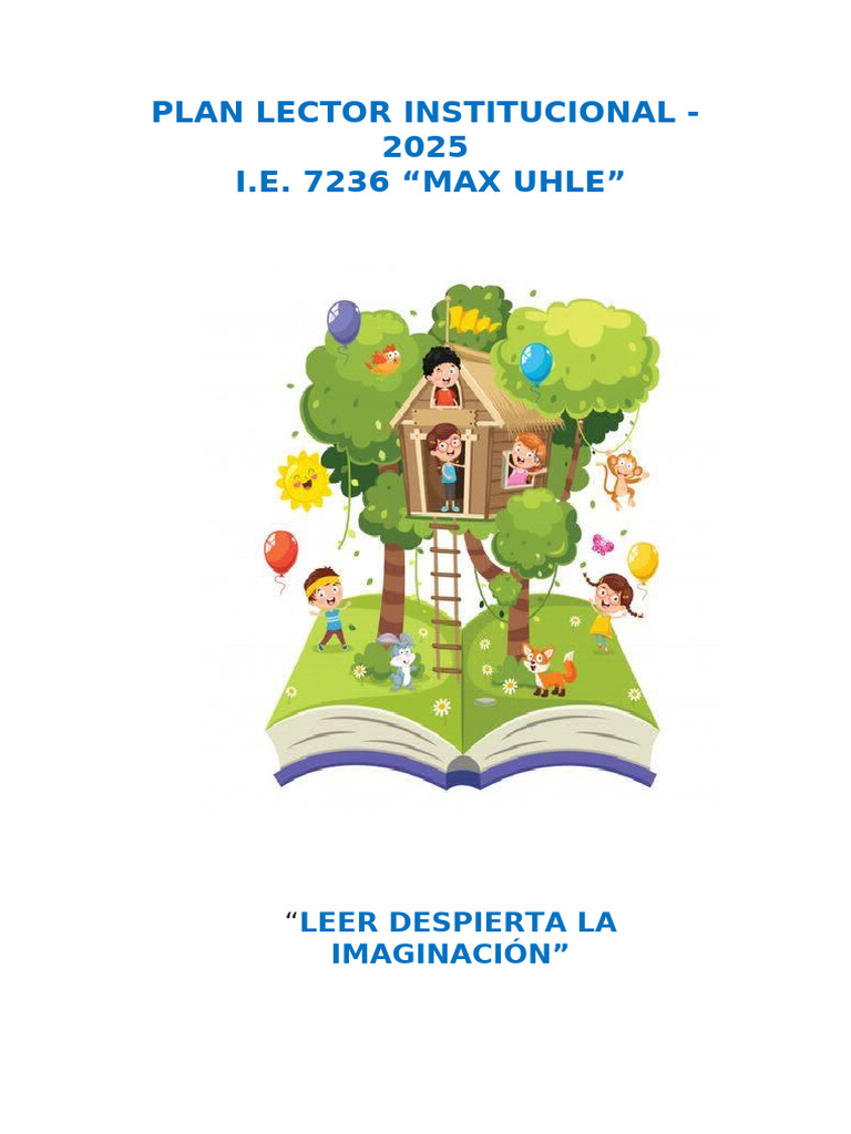 Plan Lector 2025 I.E. Max Uhle | PDF | Comprensión lectora | Enseñando