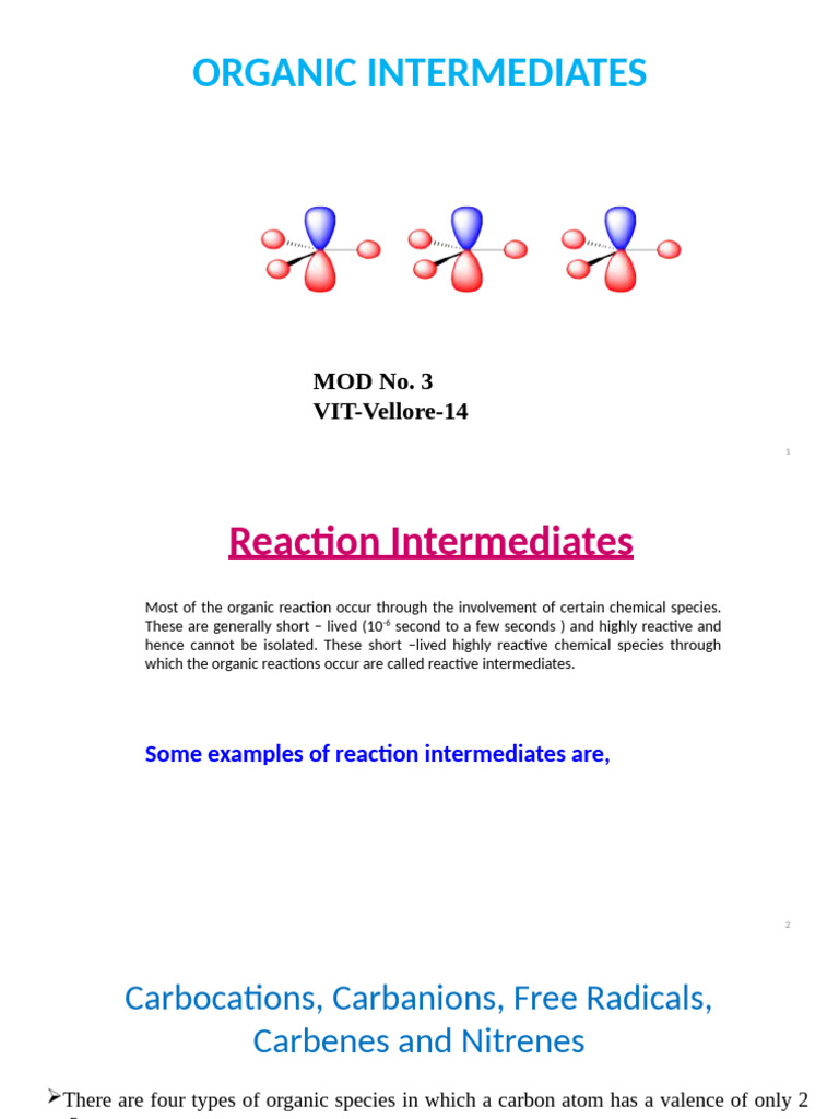 Understanding Organic Reaction Intermediates | PDF | Aromaticity ...