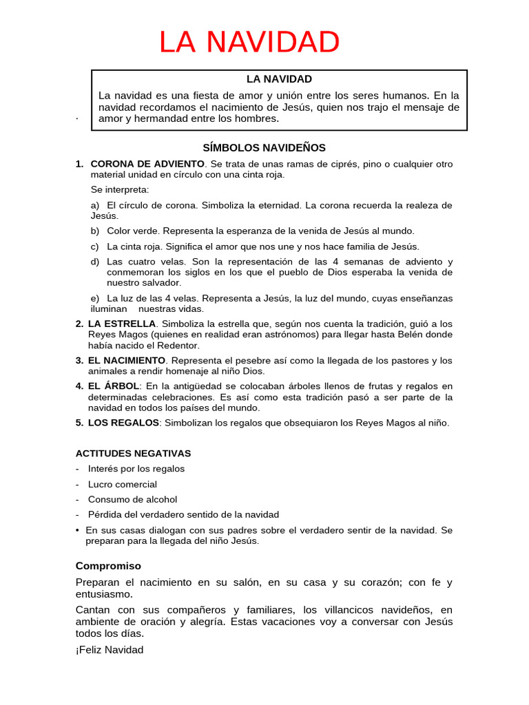 Significado de los Símbolos Navideños | PDF | Navidad | Natividad De Jesus