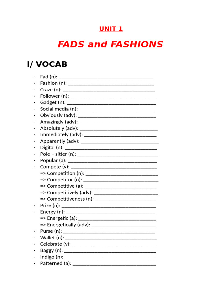 Fads and Fashions | PDF