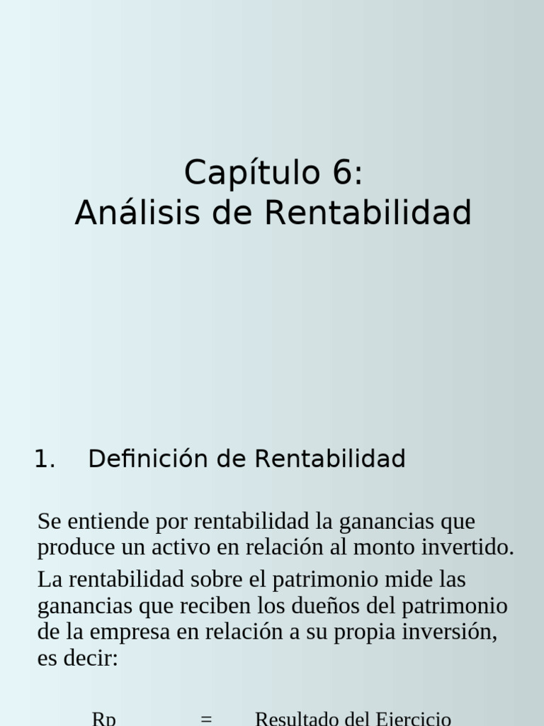 Análisis de Rentabilidad y Riesgo Financiero | PDF | Presupuesto ...