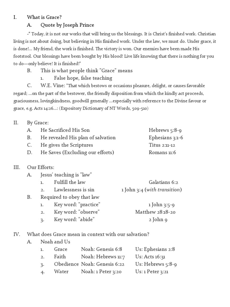 Understanding Grace in Salvation | PDF | Grace In Christianity | Salvation