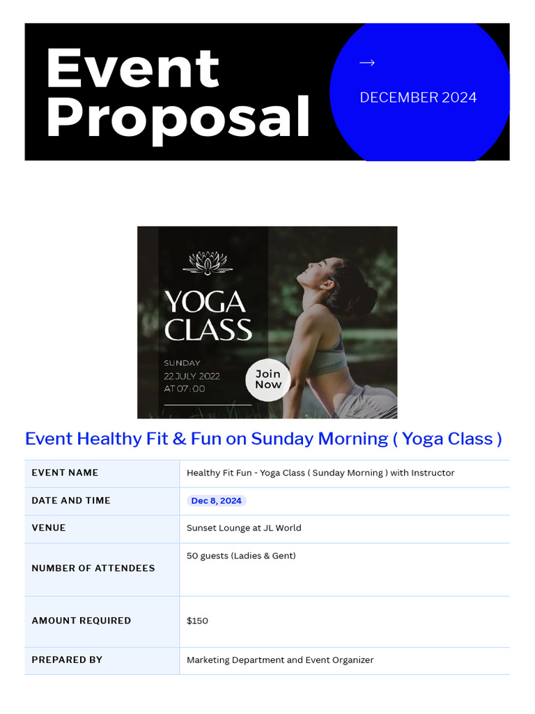 Yoga Class at Sunset Lounge Event | PDF