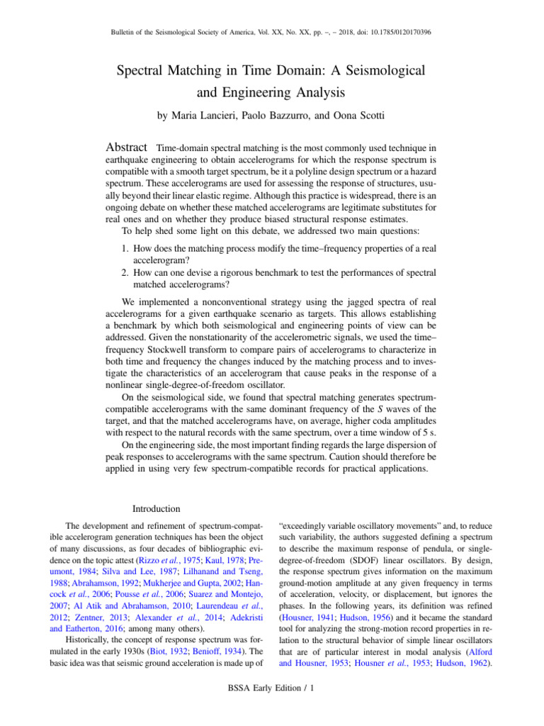 Bssa-2017396 1 | PDF | Spectral Density | Wavelet