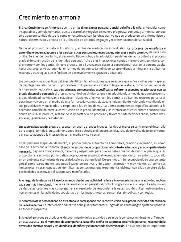 Desarrollo Personal y Social Infantil | PDF | Aprendizaje | Las emociones