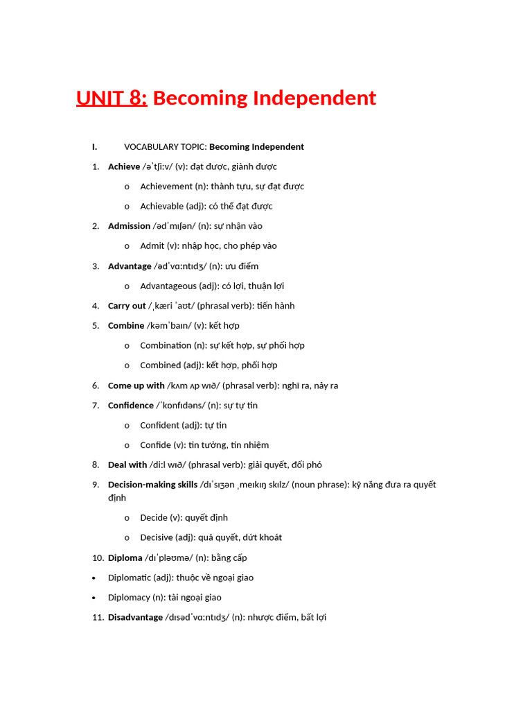 Unit 8 | PDF