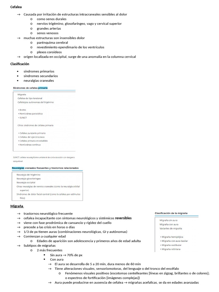 Causas y Tratamientos de la Cefalea | PDF | Migraña | Dolor de cabeza