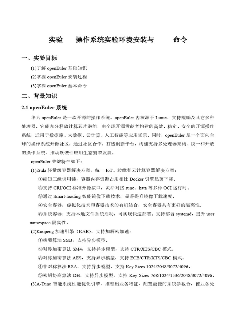 实验1 操作系统实验环境安装与Shell命令 | PDF