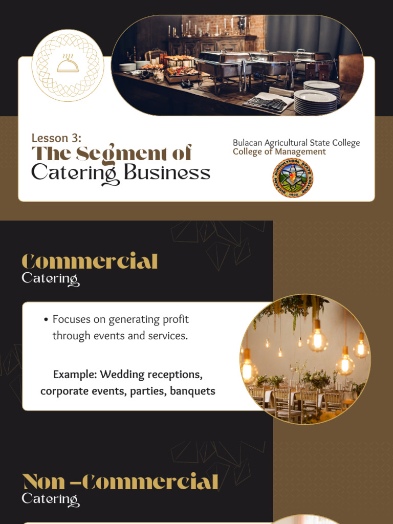 Types and Marketing of Catering Services | PDF | Meal | Cuisine