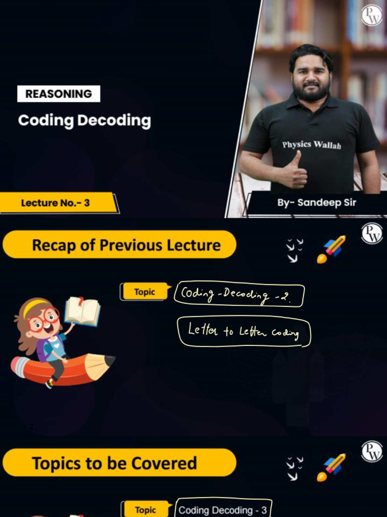 Coding Decoding 03 - Class Notes | PDF