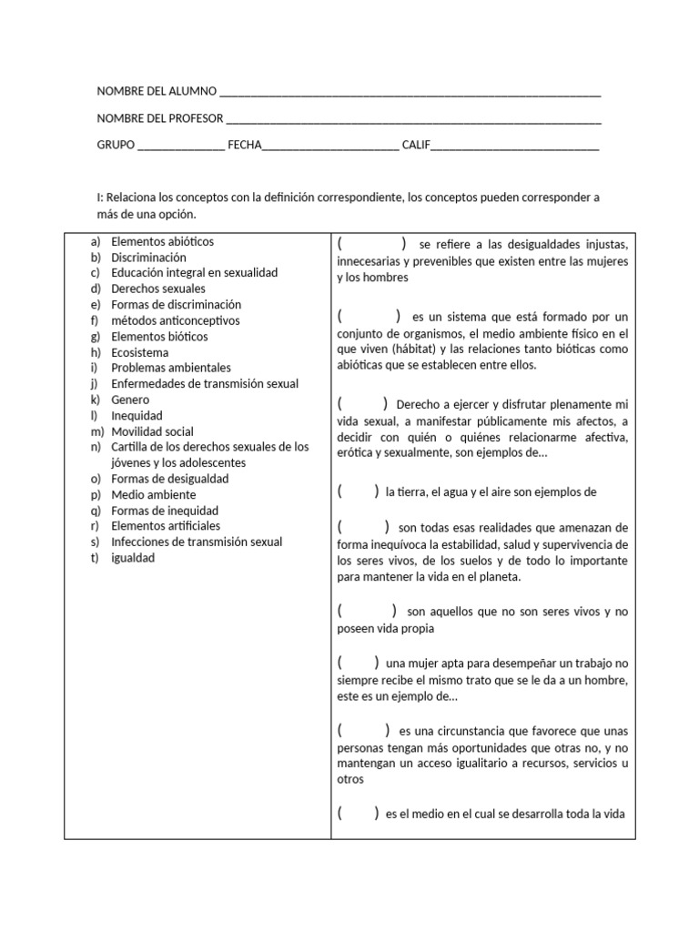 Examen Ee2 | PDF | Entorno natural | Desigualdad social