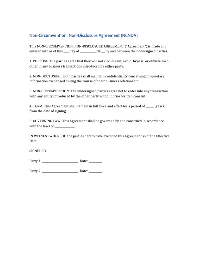 Ncnda Imfpa Template PDF