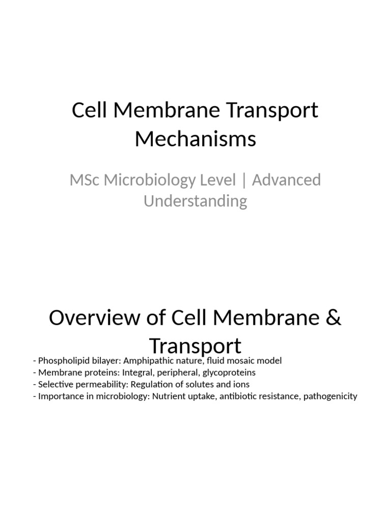 Cell Membrane Transport | PDF