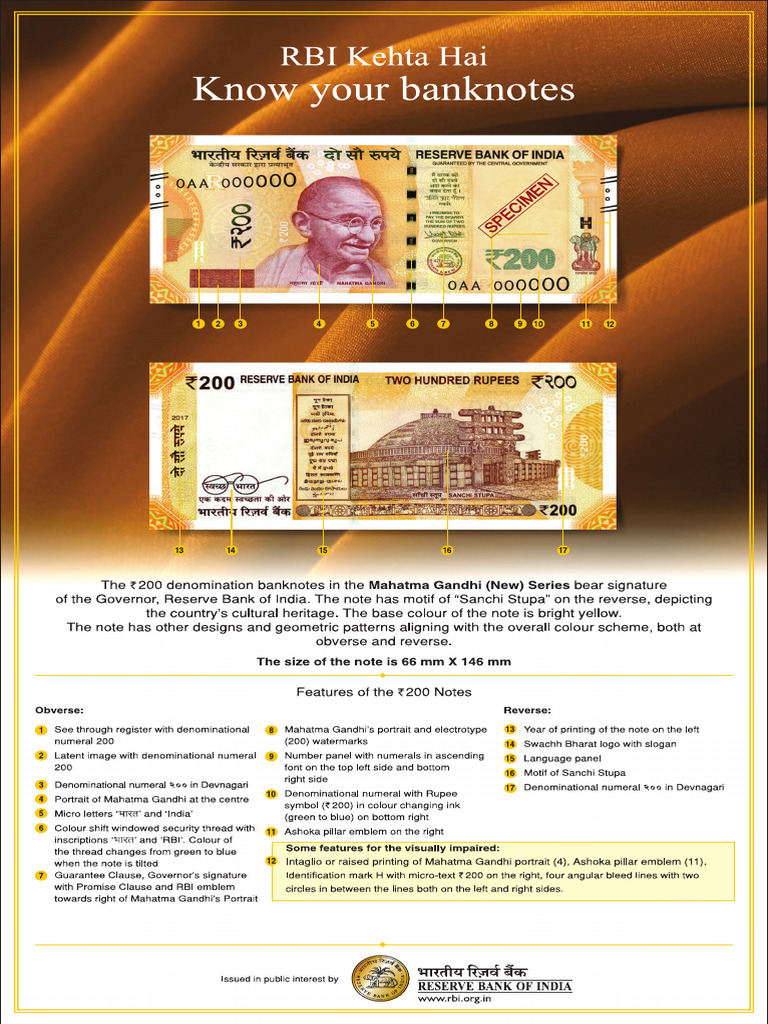 100295-1001 Rs 200 Note-Eng - 7-1-19-01 | PDF