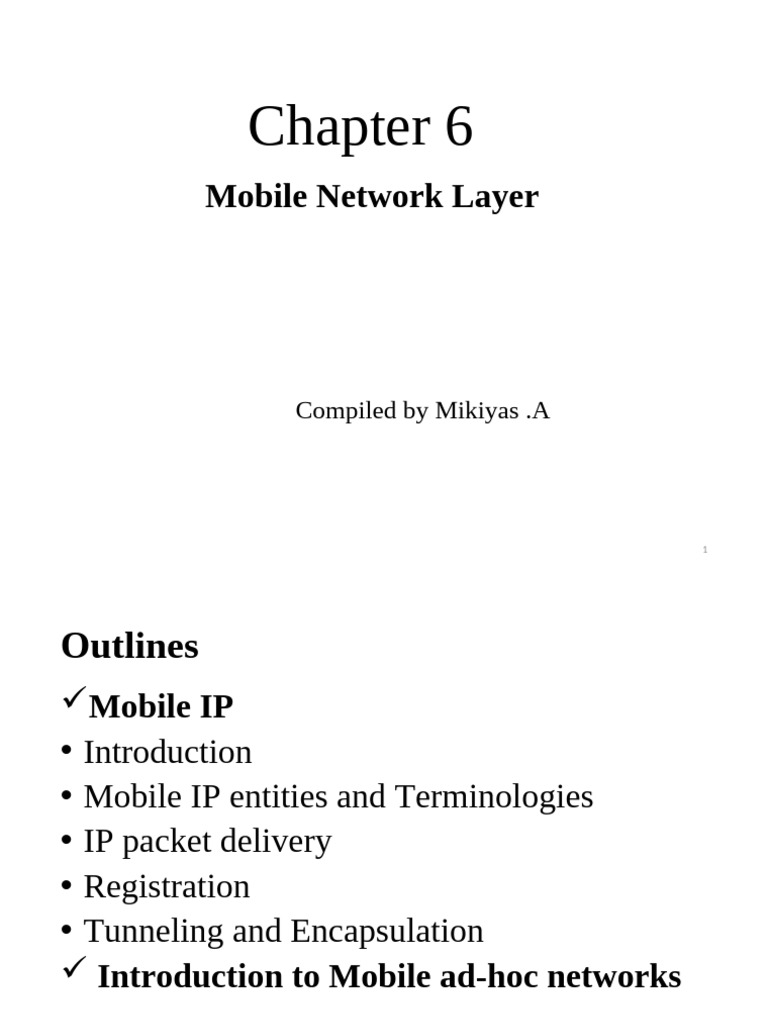Mobile IP and Ad-hoc Networks Overview | PDF | Internet Protocols ...