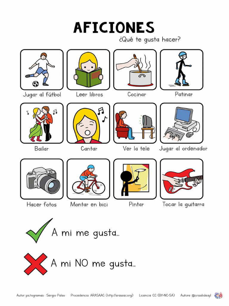 Ficha Aficiones | PDF
