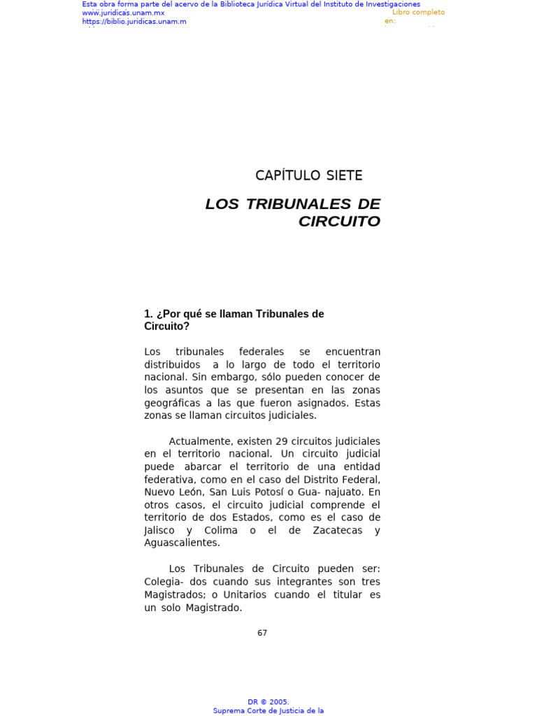 Funciones de los Tribunales de Circuito | PDF | Judicaturas | Justicia