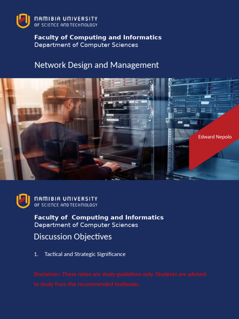 Network Design and Management Overview | PDF | Computer Network | Data ...