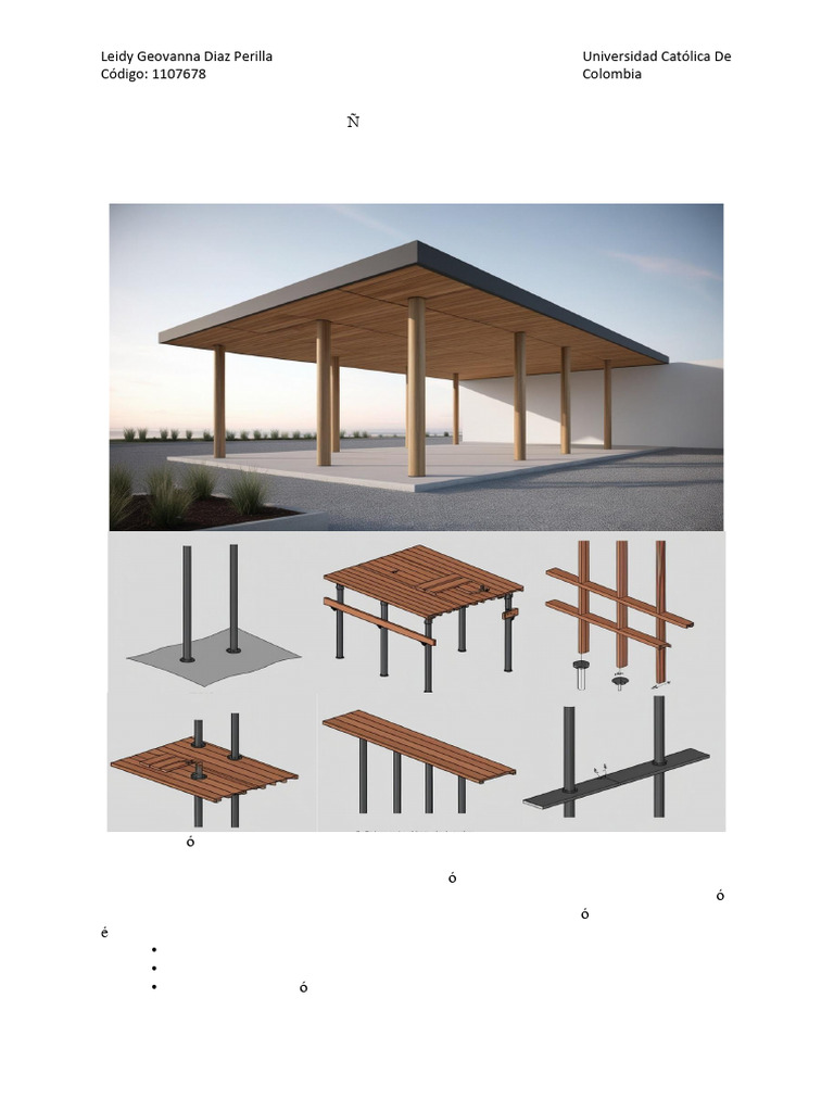 Diseño de Cubierta Plana en Madera | PDF | Columna