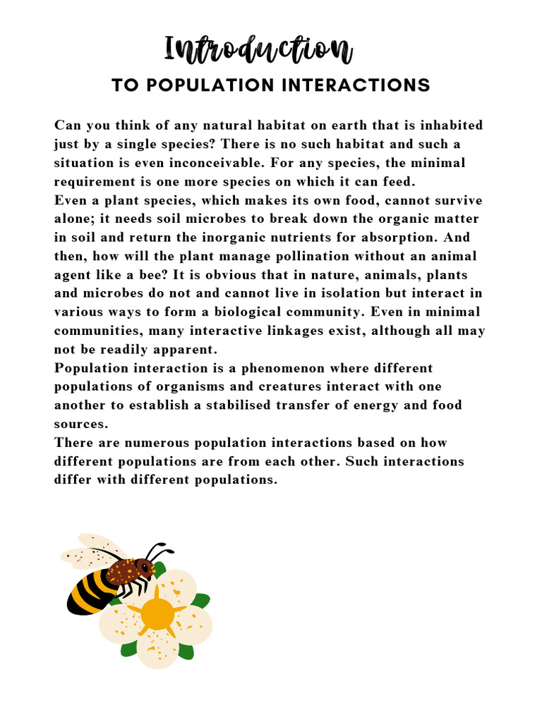 Understanding Population Interactions | PDF | Parasitism | Predation