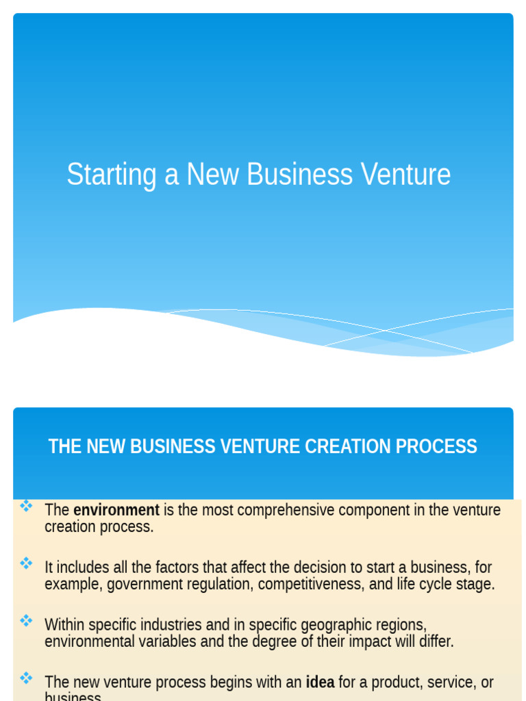 Starting A New Venture PDF Swot Analysis Macroeconomics(02)