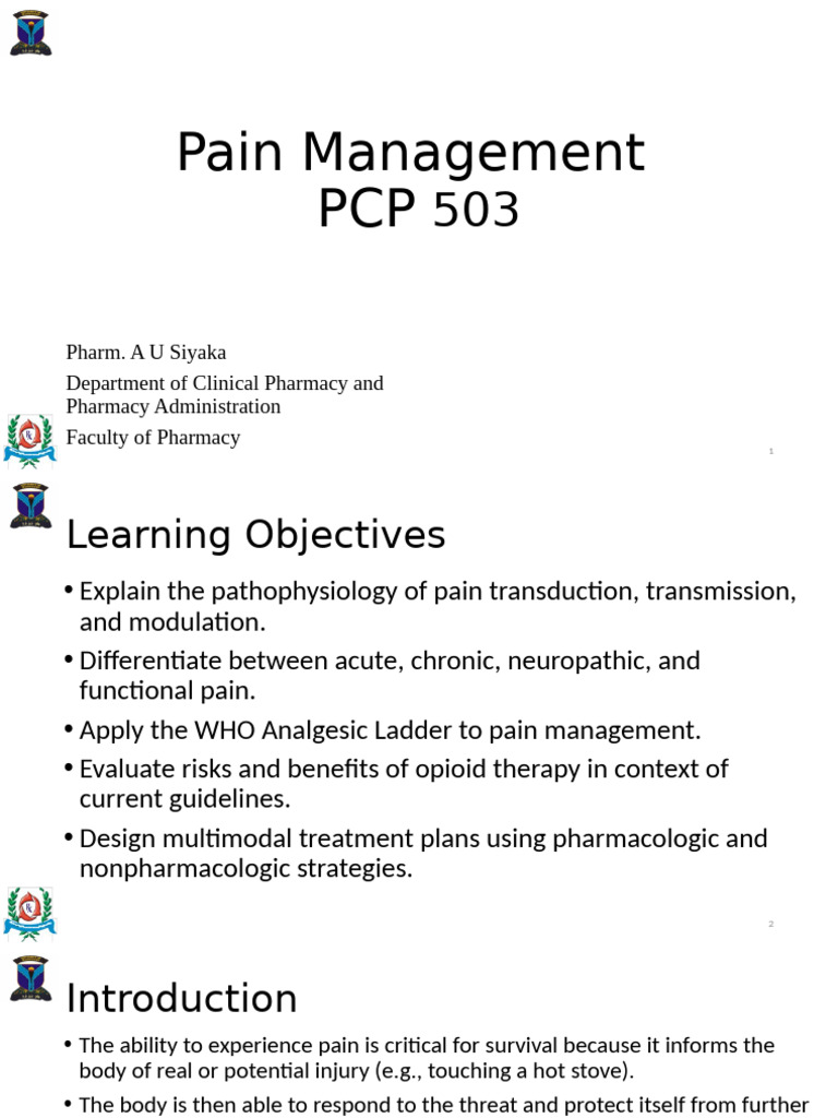 Pain Management Overview and Strategies | PDF | Pain | Analgesic