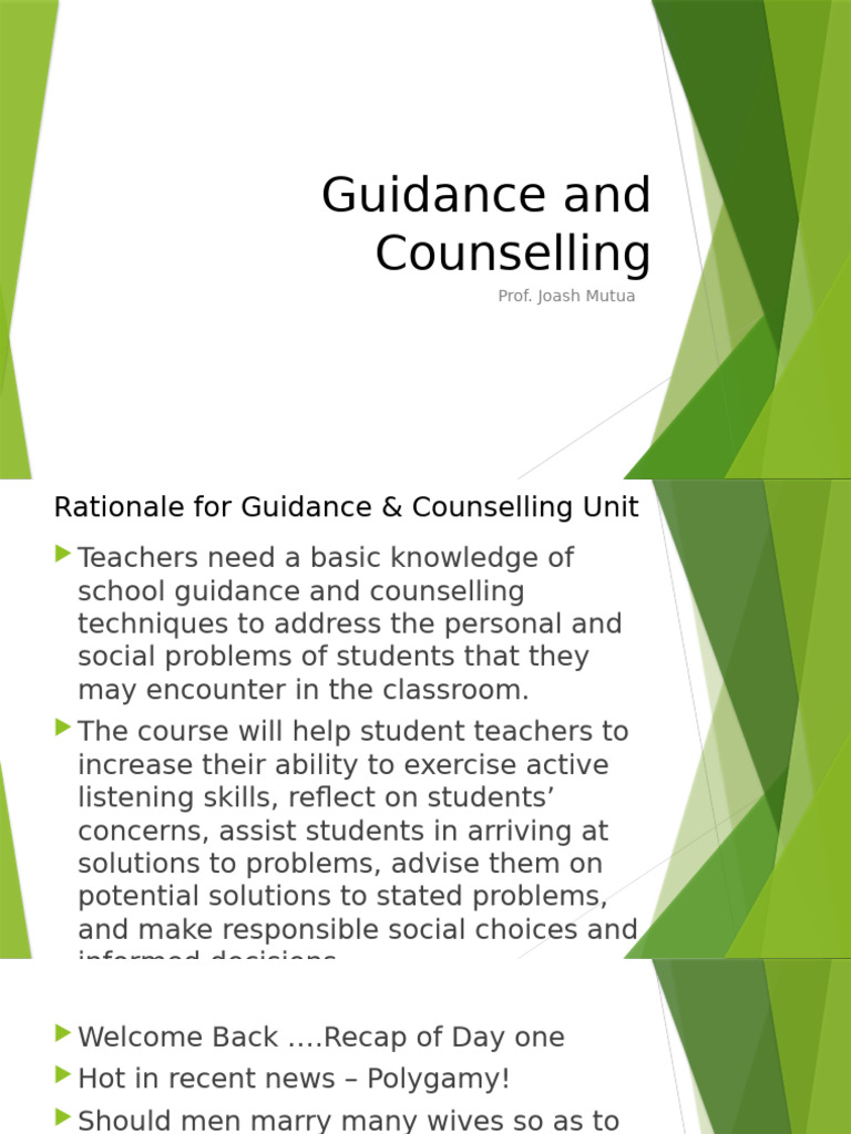 Edu 321 Guidance and Counseling 2 | PDF | Psychotherapy | Humanistic ...