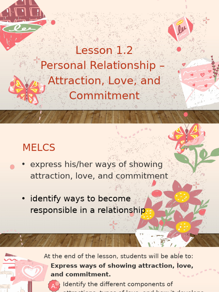 Perdev Q4 - Les 1.2 | PDF | Love | Attachment Theory