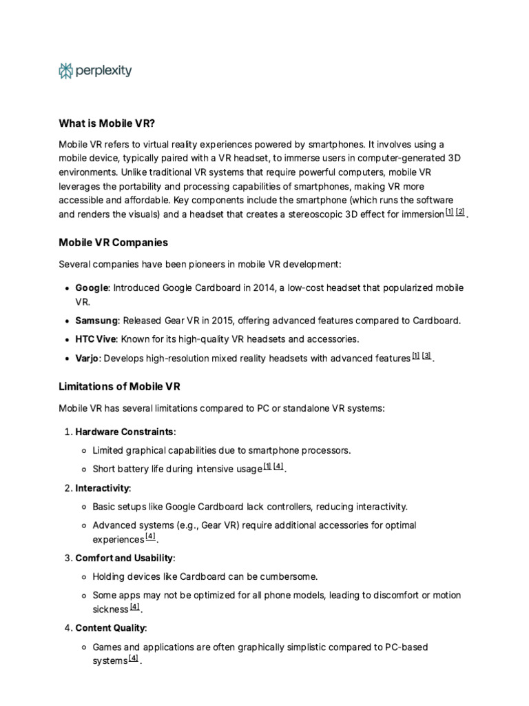 Understanding Mobile VR Technology | PDF