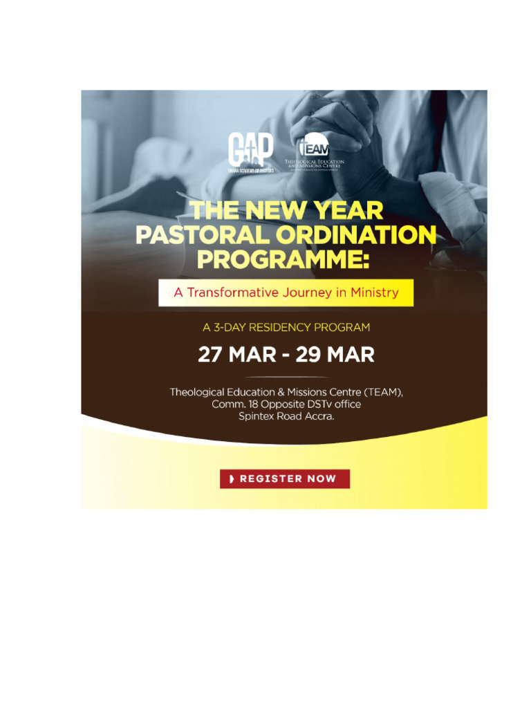 New Year Pastoral Ordination Requirement-March Edition | PDF | Ordination