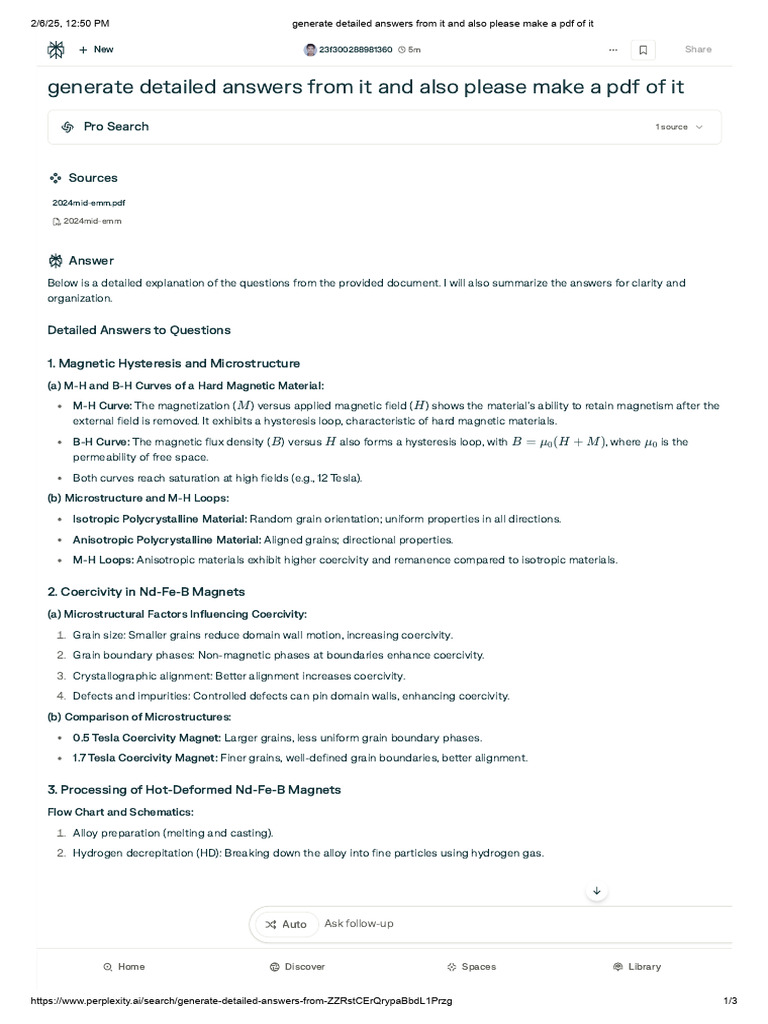 Magnetic Properties and Microstructure Analysis | PDF | Crystallite ...