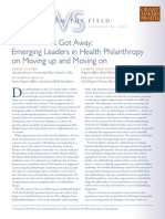 Views From The Field: The One That Got Away: Emerging Leaders in Health Philanthropy On Moving Up and Moving On (2.2012)