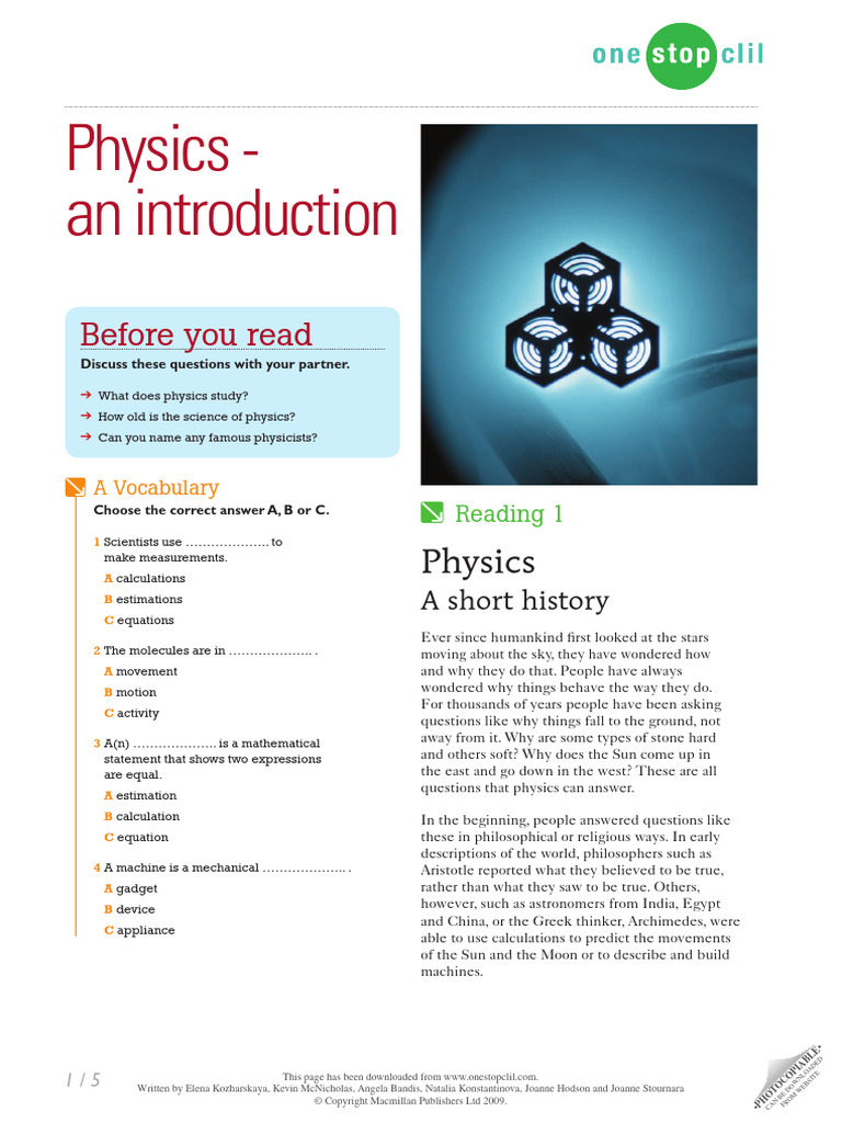 Physics An Introduction OCS WS | PDF | Physics | Universe