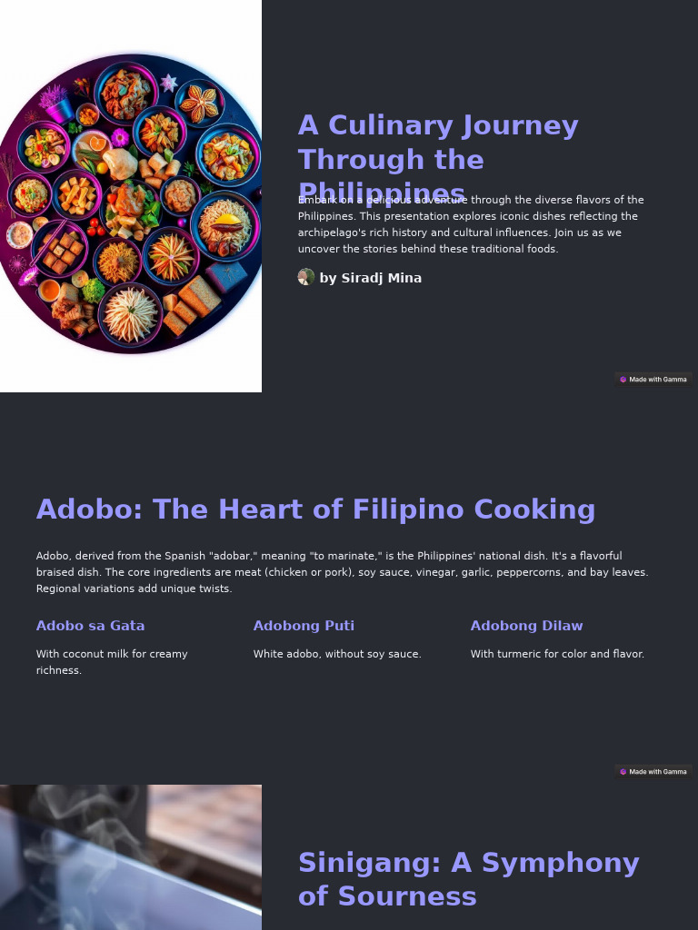 A Culinary Journey Through The Philippines PDF Foods Western Cuisine