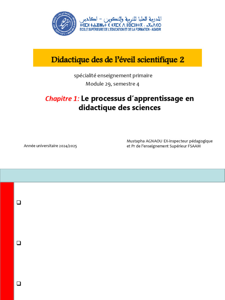 Didactique des sciences en primaire | PDF | Apprentissage | Science