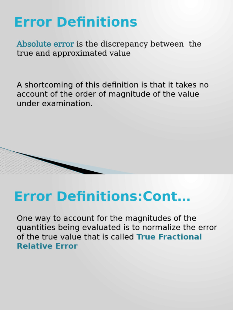 Understanding Absolute and Relative Errors | PDF