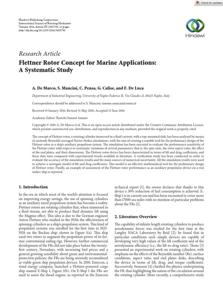 International Journal of Rotating Machinery - 2016 - de Marco ...