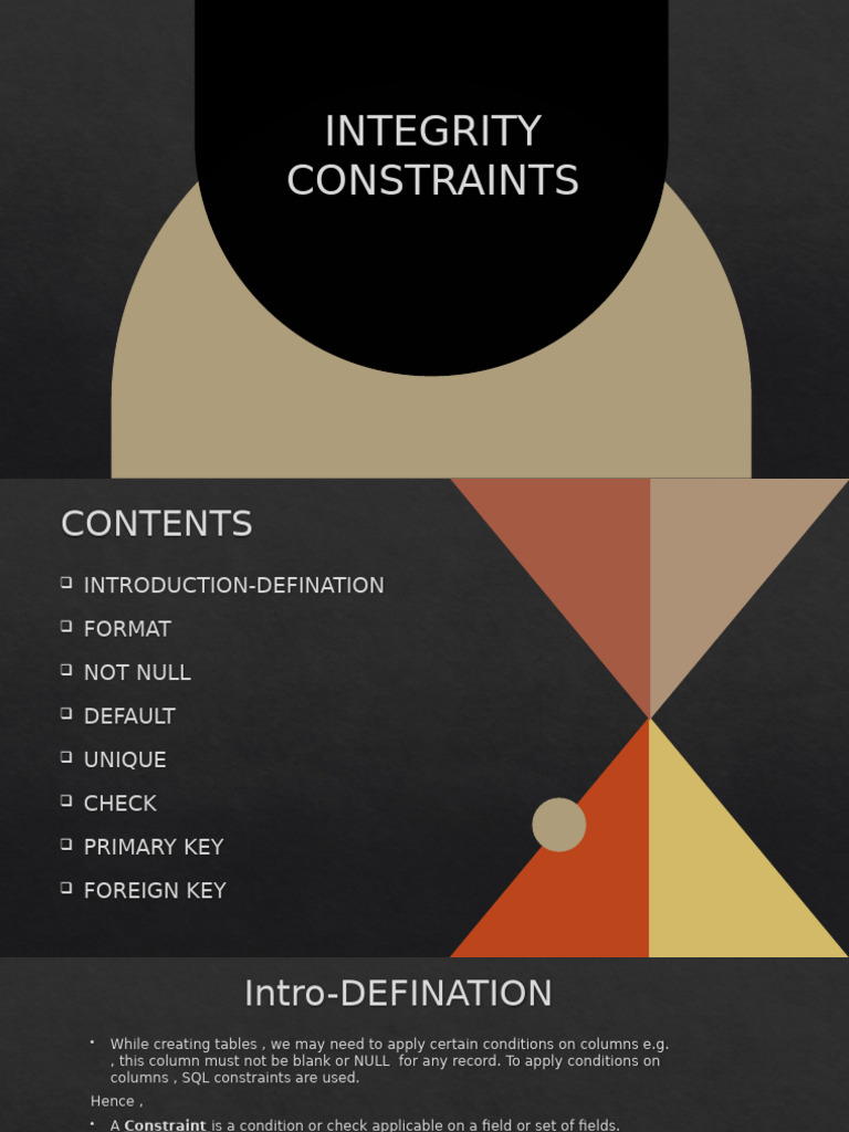 Understanding DBMS Constraints | PDF | Sql | Software Design