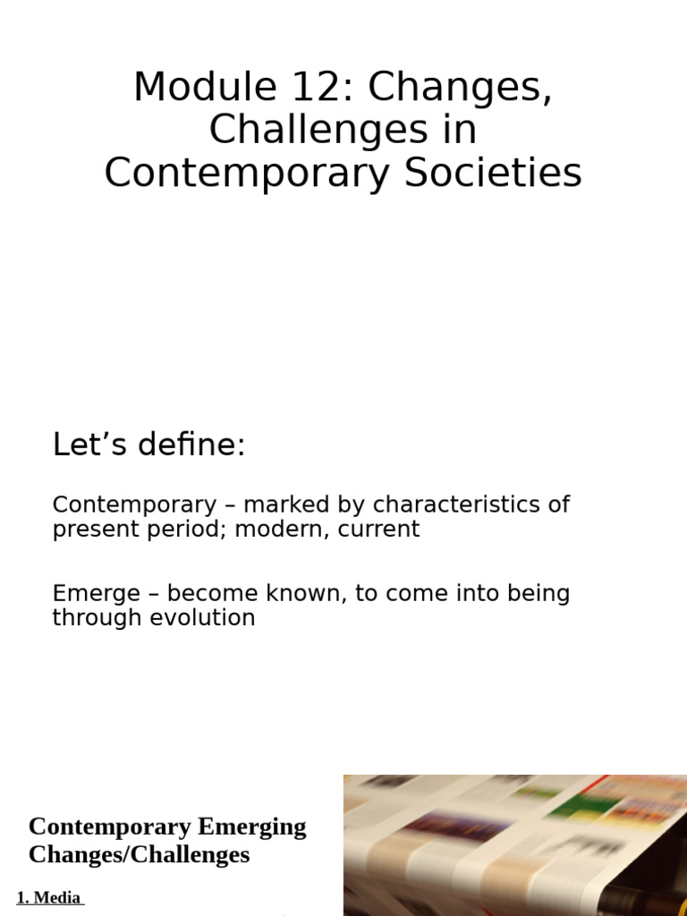 Module 12 Contemporary Challenges | PDF
