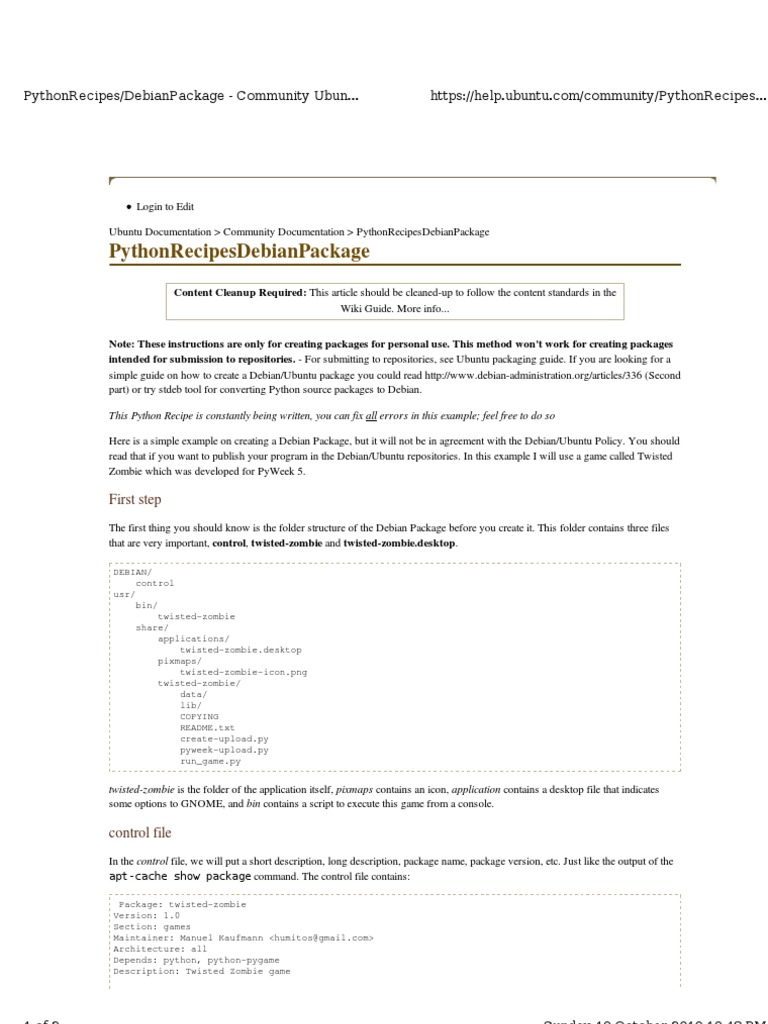 Creating a Python Debian Package | PDF | Ubuntu (Operating System ...