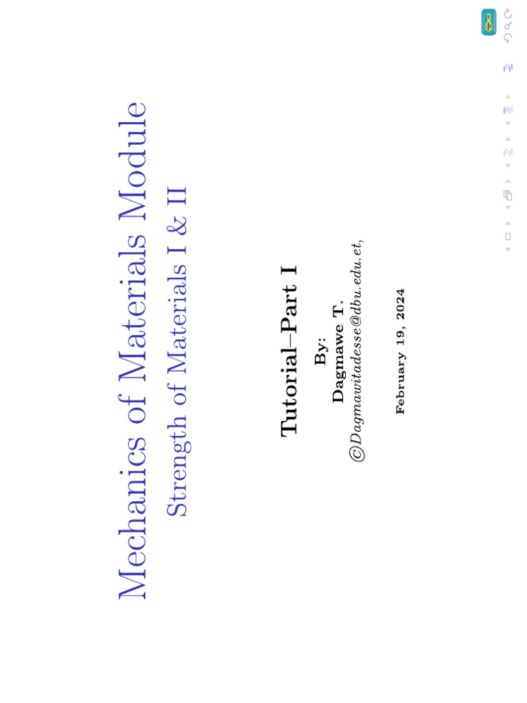 Strength of Materials I - Concept of Stress and Strain | PDF